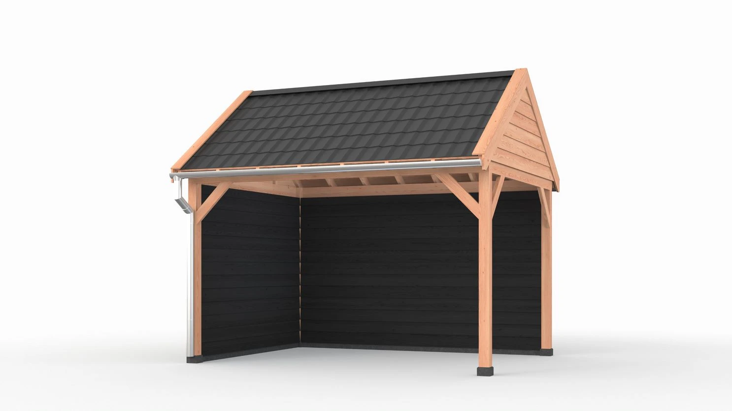 Douglas DIY overkapping, 400 x 300, met achterwand en zijwand, Westwood - Afbeelding 3